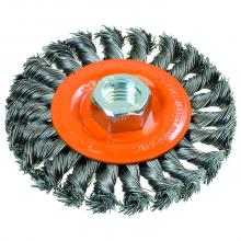 IBCTest 13H414 - 13H414 4 in. X 5/8in.-11 in. Wire: .015in. knot-twisted , Saucer cup brush with