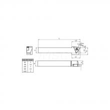 Guhring 9253510120360 - Square shank holder straight, external machining, without IC