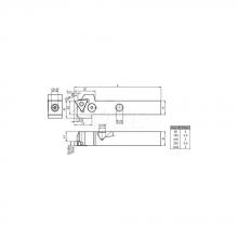 Guhring 9253720120220 - Square shank holder straight, external machining, IC adjustable