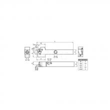 Guhring 9253530120330 - Square shank holder straight, external machining, with IC