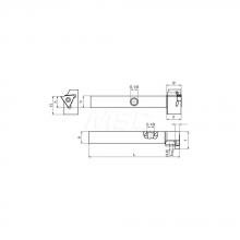 Guhring 9253590120340 - Square shank holder 90° offset, external machining, with IC