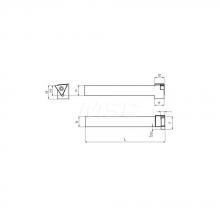 Guhring 9253580120330 - Square shank holder 90° offset, external machining, with IC