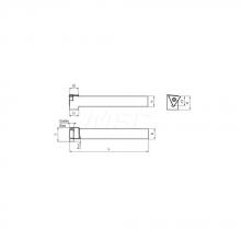 Guhring 9253570120330 - Square shank holder 90° offset, external machining, without IC