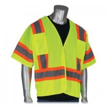 Protective Industrial Products 3035PMTTLY5X - PIP ANSI Type R Class 3 Breakaway Vests