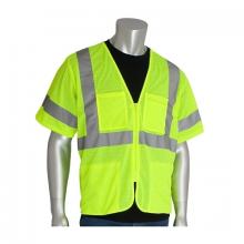 Protective Industrial Products 303MVGZ4PLY3X - PIP ANSI Type R Class 3 Value Four Pocket Mesh Vests