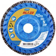 Saint-Gobain Abrasives Inc. 66254400265 - 5 x 7/8 In. Blaze Plastic Flat Flap Disc T27 80 Grit R980P