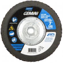 Saint-Gobain Abrasives Inc. 66623399222 - 7 x 5/8 - 11 In. Neon Fiberglass HD Flat Flap Disc T27 P36 Grit R766 ZA