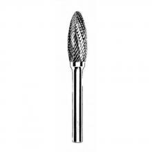 Dynabrade 93346 - Carbide Burr, 1/8" (3 mm) Dia., SH-41 D/C Burr, Flame Pointed End, 1/4" (6 mm) Flute L, 1/8&