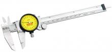 LS Starrett 120AM-150 W/SLC - DIAL CALIPER, 0-150mm, WITH STANDARD LETTER OF CERTIFICATION, WITH PLASTIC CASE