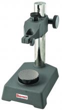 LS Starrett 3672 - INDICATOR STAND W/ ROUND SERRATED ANVIL, 3/8" STEM HOLE, 8MM BUSHING