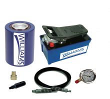 Williams JHW1AP30T02L - Air Pump and 30 Ton Low Profile Hydraulic Cylinder Combination Set