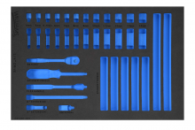 Williams JHWFMSM-30HF13FM - 1/3 Foam Drawer Inset Only for 30 pc 1/4 Drive 6-Point Metric Shallow & Deep Sockets & Drive Tool Se