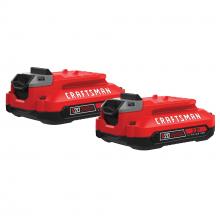 CRAFTSMAN CMCB202-2 - CRAFTSMAN V20* Lithium Ion Battery, 2.0-Amp Hour, 2 Pack