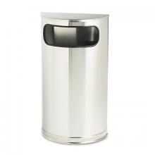 Newell Rubbermaid RCPSO8SSSPL - Rubbermaid Commercial European & Metallic Series Half-Round Waste Receptacle