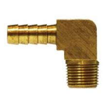 Midland Industries 32308B - MIDLAND INDUSTRIES 320 Hose Barbed Male BSPT Brass 90 deg Barstock Elbow