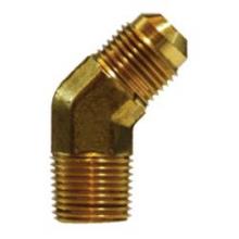 Midland Industries 10449 - MIDLAND INDUSTRIES 104 Male Flared Male NPTF Brass 45 deg Elbow