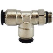 Midland Industries 20673N - MIDLAND INDUSTRIES 206 Push-In MNPT Global Push-In Brass Nickel-Plated Swivel Run Tee