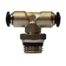 Midland Industries 20689N - MIDLAND INDUSTRIES 206 Push-In MNPT Global Push-In Brass Nickel-Plated Swivel Branch Tee