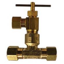 Midland Industries 709178-0406 - AMC® 709178 Compression x Compression Brass Body Needle Valve