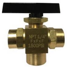 Midland Industries 46960 - MIDLAND INDUSTRIES 469 FPT x FPT x FPT Connection 3-Way -Port/Way Brass Body Instrumentation Ball Va