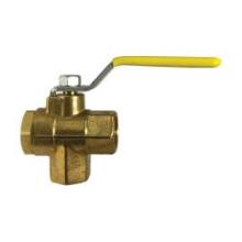 Midland Industries 940121 - MIDLAND INDUSTRIES 940 FPT 3-Way 400 psi Bottom Port 100 psi Side Port Pressure Bottom Outlet Ball V